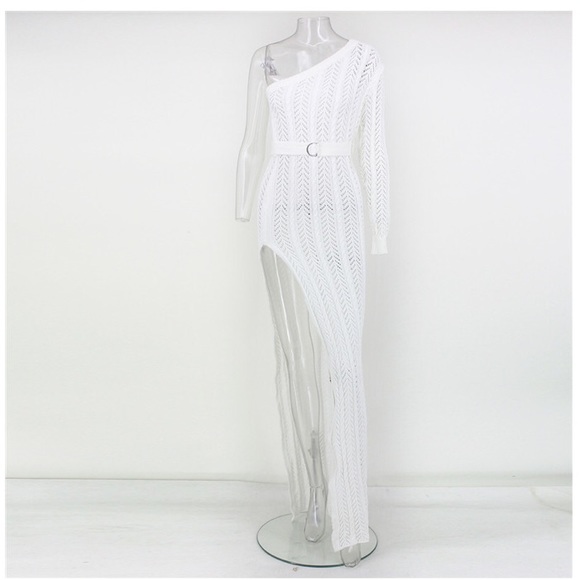 NEW! Knitted Maxi Side Slit Dress - Picture 4 of 8